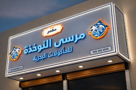 لوحات المحلات والواجهات — نموذج 203 — مصانع التميز للدعاية والإعلان